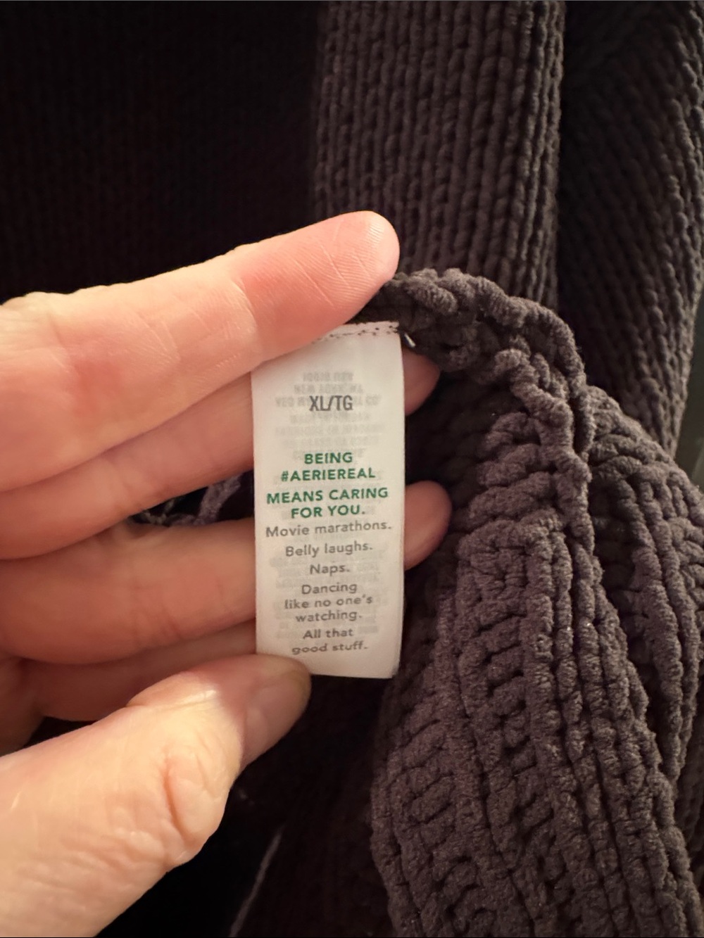 aerie Chunky Ribbed Crew Sweater cinder brown - Picture 5 of 11